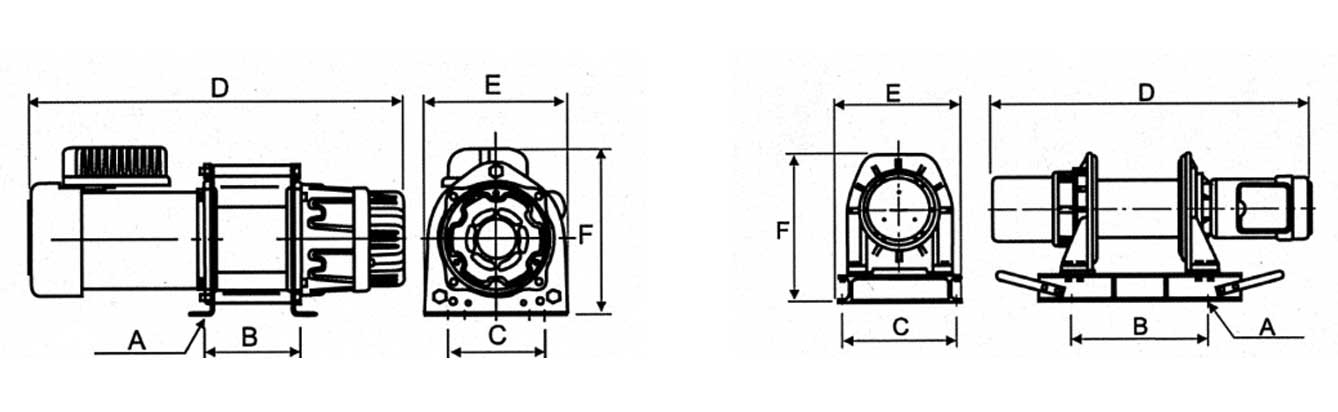 Drawing of KDJ Electric Windlass