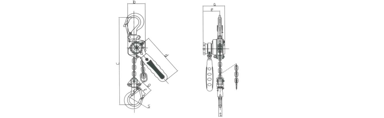 Drawing of Mini Lever Block