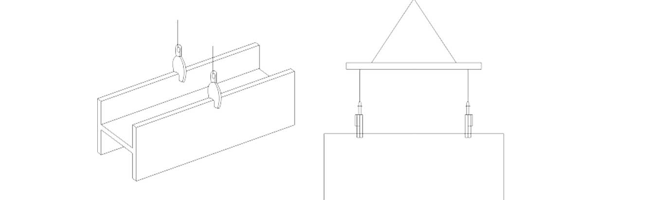 Drawing of JCD Vertical Lifting Clamps