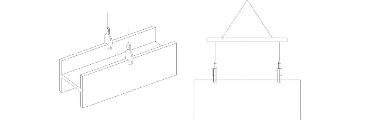 Drawing of ECD Vertical Lifting Clamps