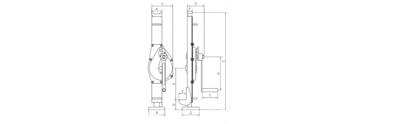 Drawing of TCSH Mechanical Jack