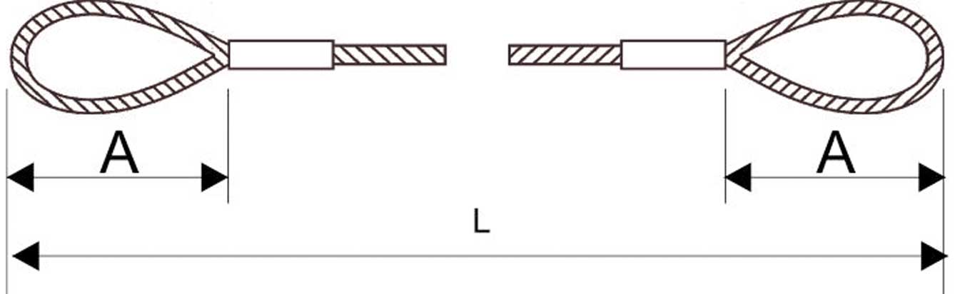 Drawing of Pressed Wire Rope Slings