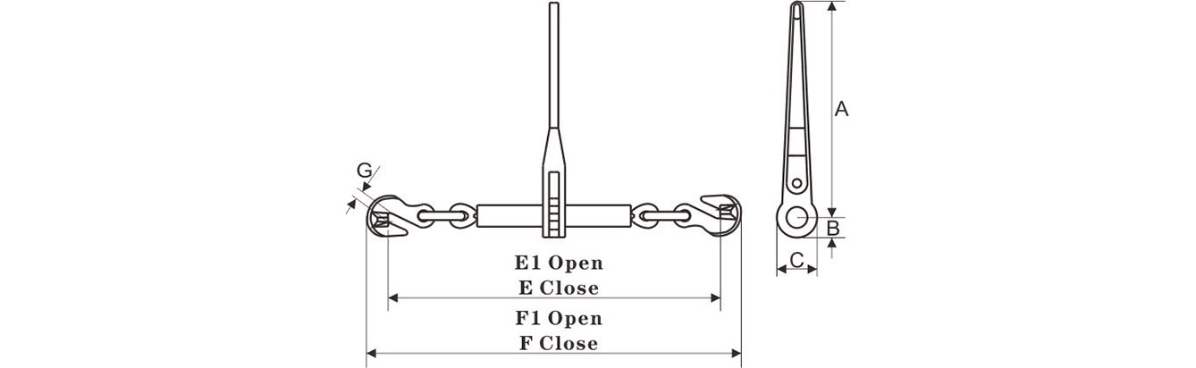 Drawing of Rachet Load Binder