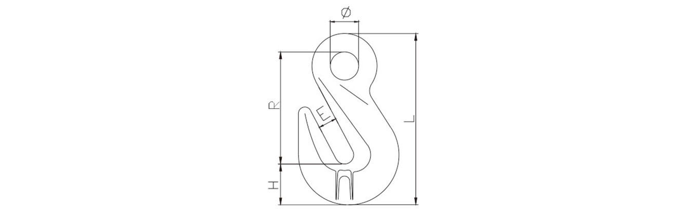 Drawing Of Grade 8 Eye Shortening Grab Hook