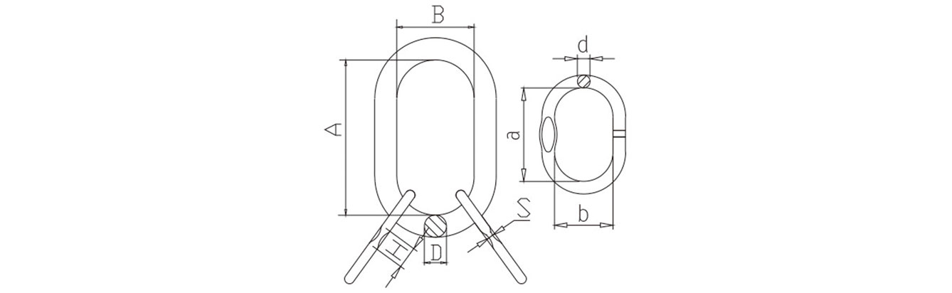 Drawing of Grade 8 Forged Master Link Assembly TCSH032