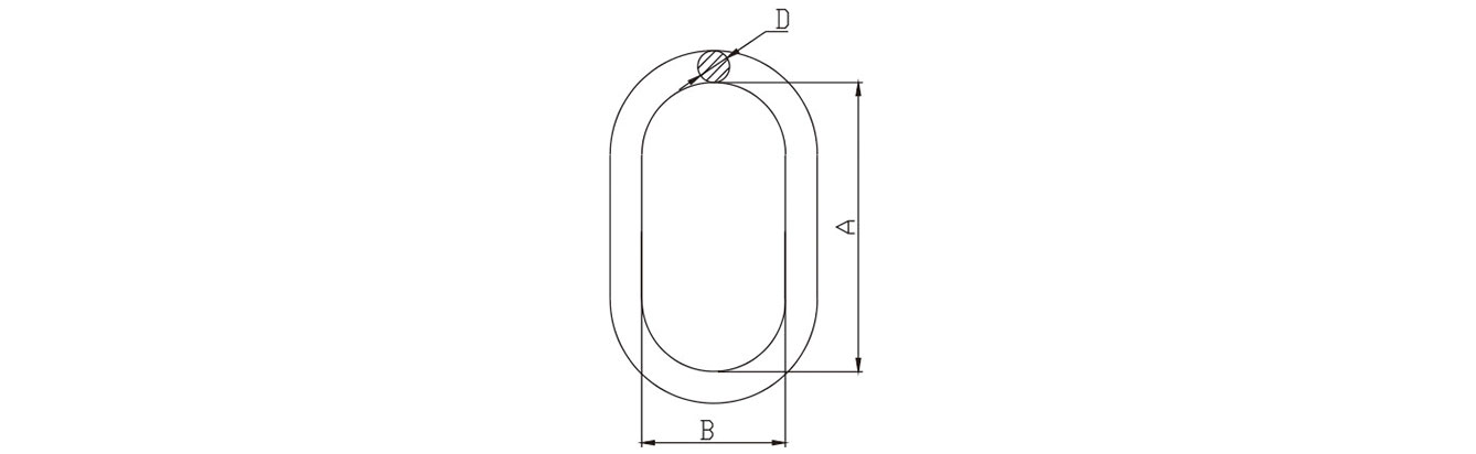 Drawing of Grade 8 Forged Master Link A-342