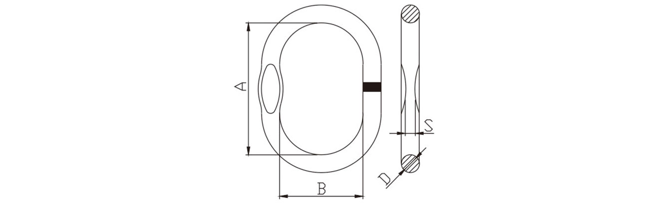 Drawing of Grade 8 US Type Master Control Link with Flat A-344