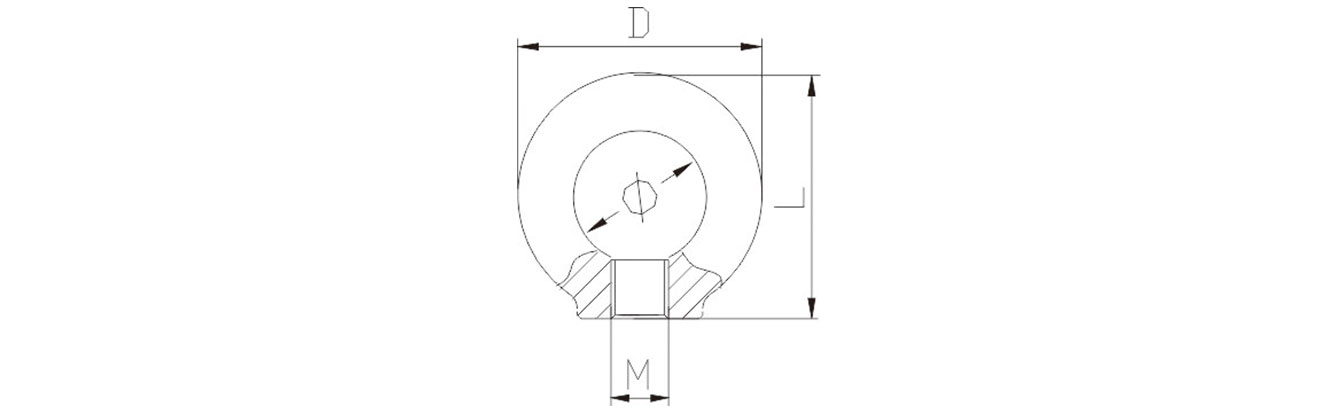 Drawing of Grade 8 Lifting Eye Nut