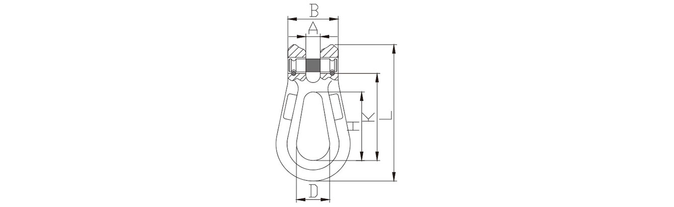 Drawing of Grade 80 Clevis Type Omega Link
