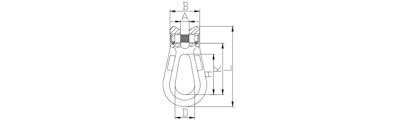 Drawing of Grade 80 Clevis Type Omega Link