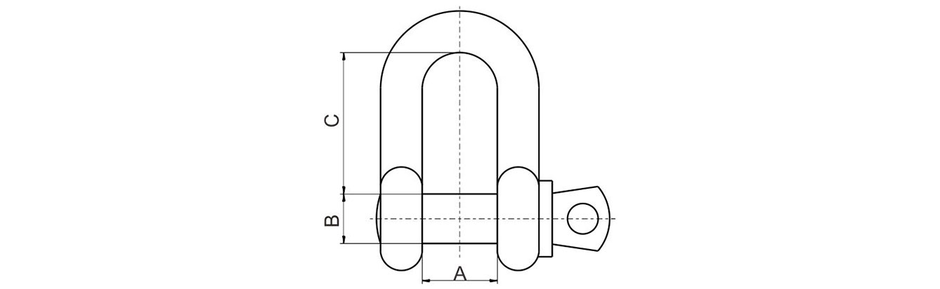 Drawing of G210 Drope Forged Chain Shackle