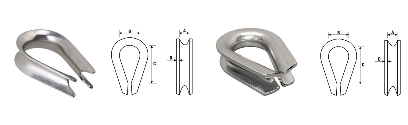 Drawing Of Stainless Steel Wire Rope Thimbles