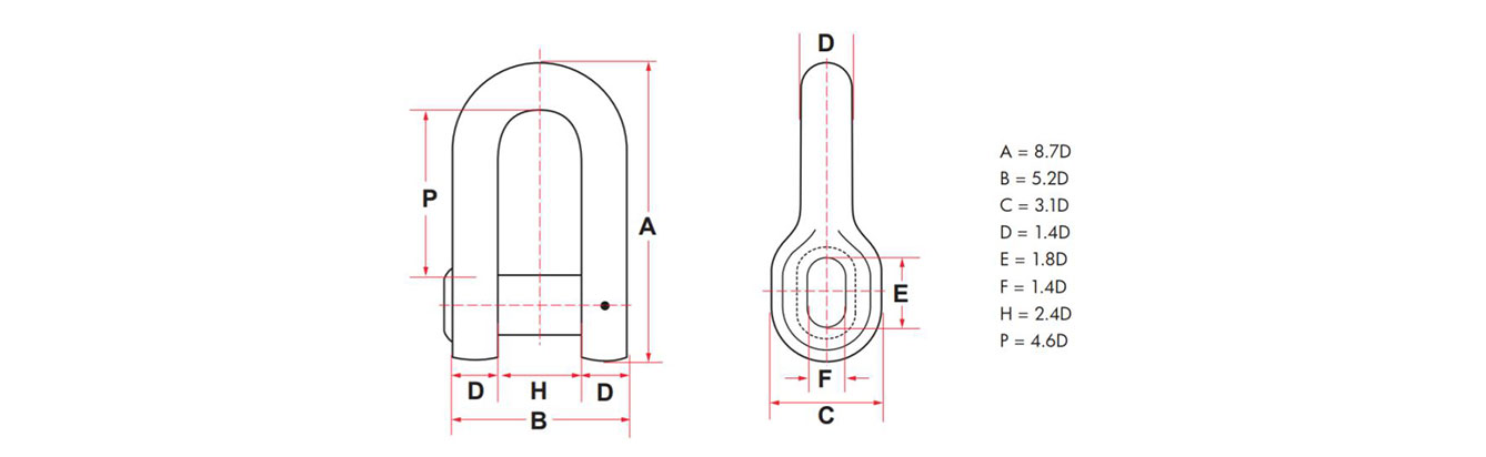 Drawing of End Shackles