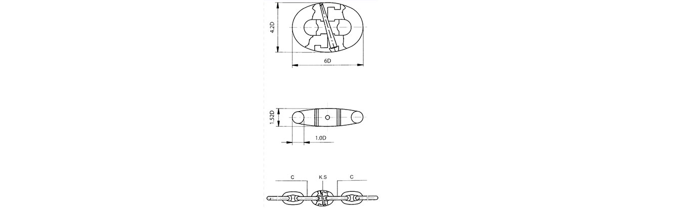 Drawing of Kenter Shackles