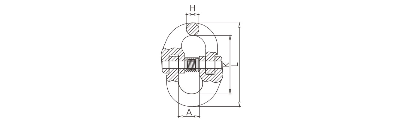 Drawing of Grade 10 EuropeanType Connecting Link TCSH1001