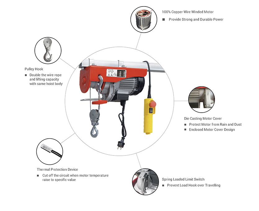 Details of PA Mini Rope Hoist